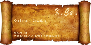 Kelner Csaba névjegykártya